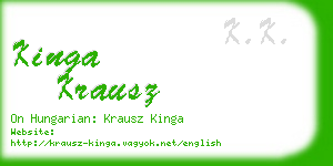 kinga krausz business card